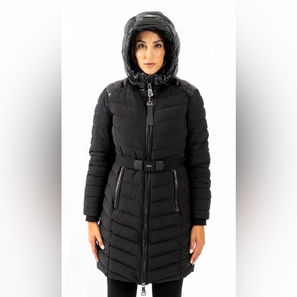 NWT Sicily Mailia Belted Puffer Jacket